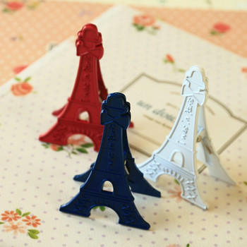 Eiffel Tower desk clip card holder set 3pc