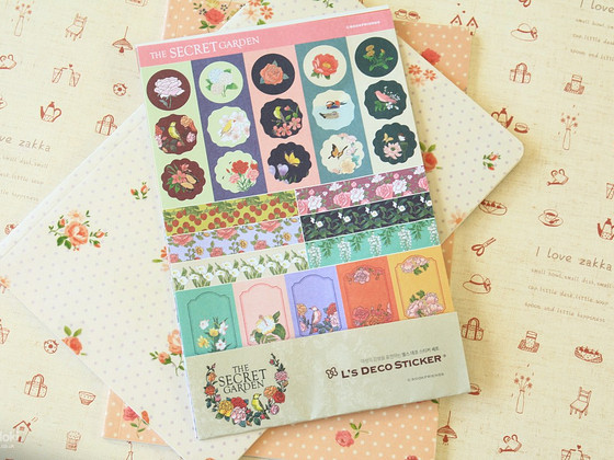 Secret Garden scrapbook planner stickers