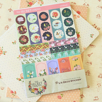 Secret Garden scrapbook planner stickers