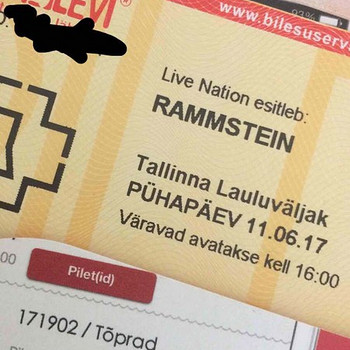 Konserttilippu RAMMSTEIN 11.06.17 Tallinnassa