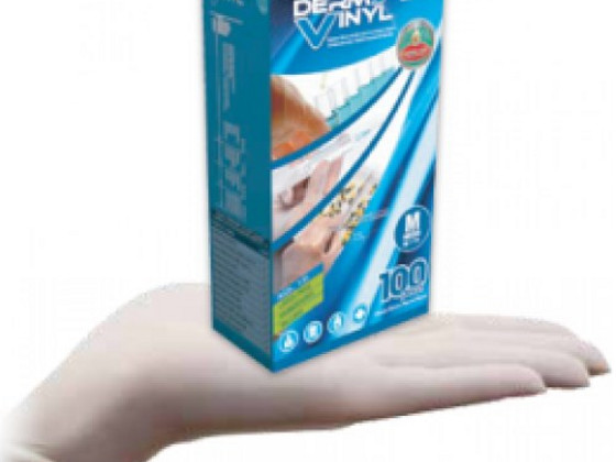 40006XL Рукавички вінілові 100шт. DERMA VINIL Розмір XL