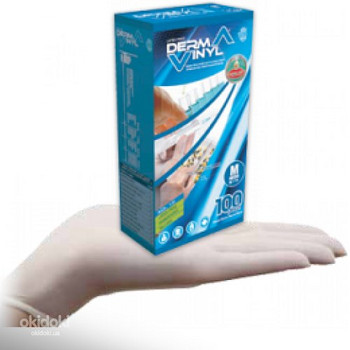 40006XL Перчатки виниловые 100шт. DERMA VINIL Размер XL