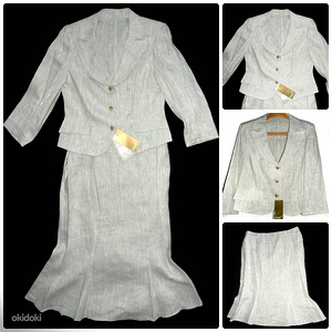 Linane elegantne kostüüm-pintsak ja seelik, 40-L-XL, uus (2 foto / 3)