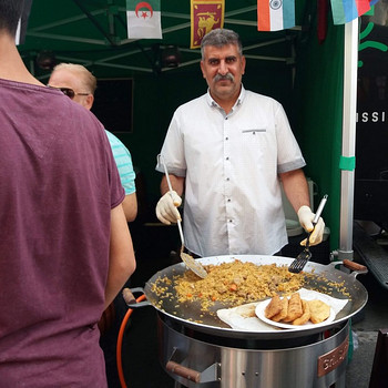 Wok pann küpsetuspann wok-pann paella grill gaasigrill