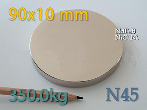 Неодимовый магнит диск 30*20mm сила 45kg (2 фото из 2)
