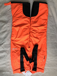 Uued suusapüksid, talvepüksid unisex , neoon oranžid +/- 134 (1 foto / 2)
