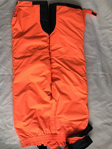 Uued suusapüksid, talvepüksid unisex , neoon oranžid +/- 134 (2 foto / 2)