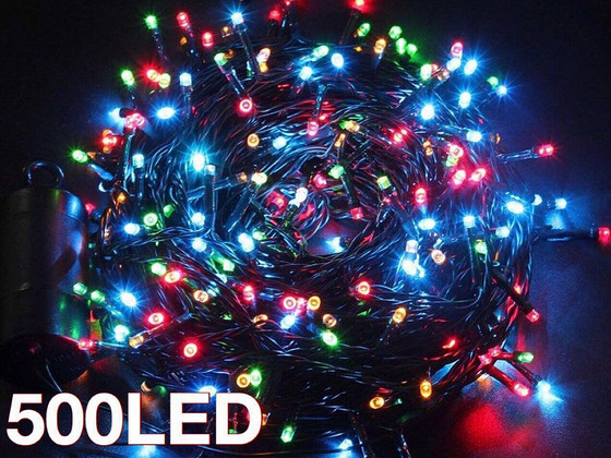 Рождественские гирлянды 500 led/38м, разноцветные, в наличии