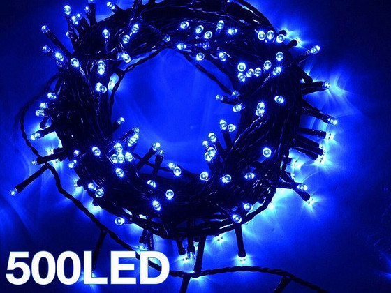 Рождественские гирлянды 500 led/38м, синие, в наличии