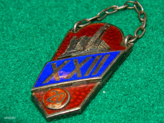 Hõbe koolimärk "XXII 1969" 875 pr