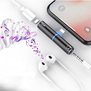 Адаптер Lightning зарядка + наушники Mini Jack 3.5 mm