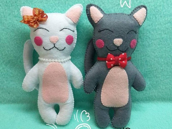 Игрушки пара котиков на подарок