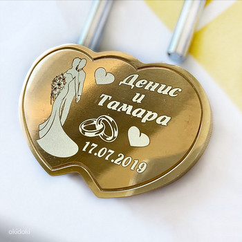 Свадебный замок c гравировкой