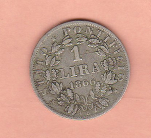 Vatican City 1. лира 1866 (1 фото из 2)