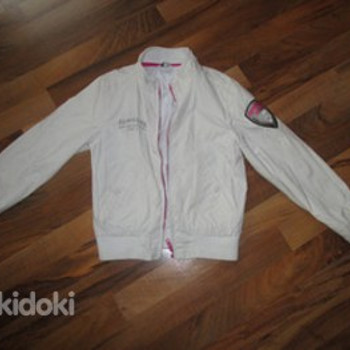 Valge k/s jope 128cm (116-122-134cm)