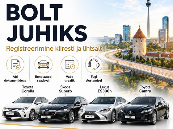 Hakka BOLT juhiks Tallinnas ja Eestis