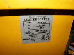 Soojuspüstol, elektrikeris MASTER B 22 EPA (2 foto / 3)
