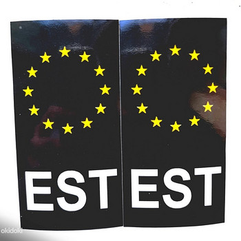 EST must auto numbrimärgi kleebised