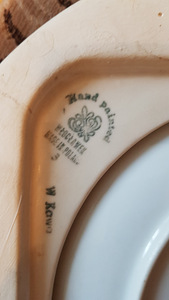 Antiik taldrik ja portselanist seinakella raam (2 foto / 3)